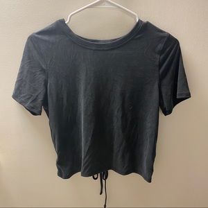 Lululemon Softstreme Crop top with cut out back size 6